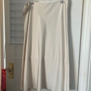 JCrew Gwyneth slip skirt; XL; natural